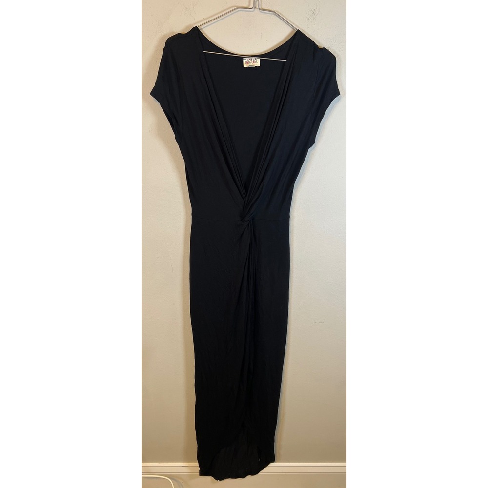 Rolla Coaster Womens Maxi Dress Twist Front Black Size S